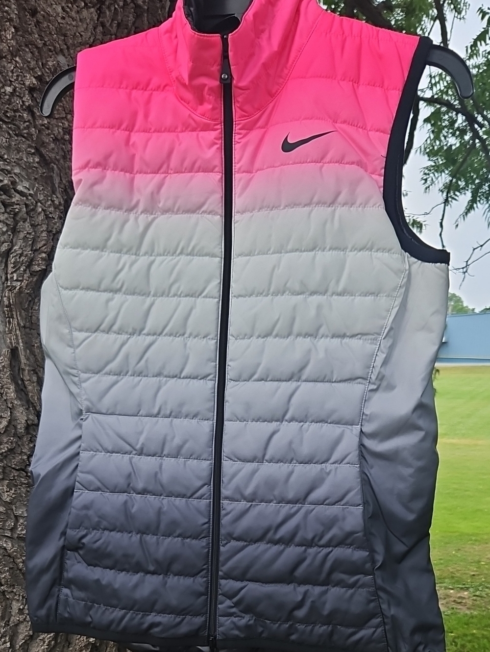 Nike Reversible Vest. Pink, White Black Ombre / Black, Size Small